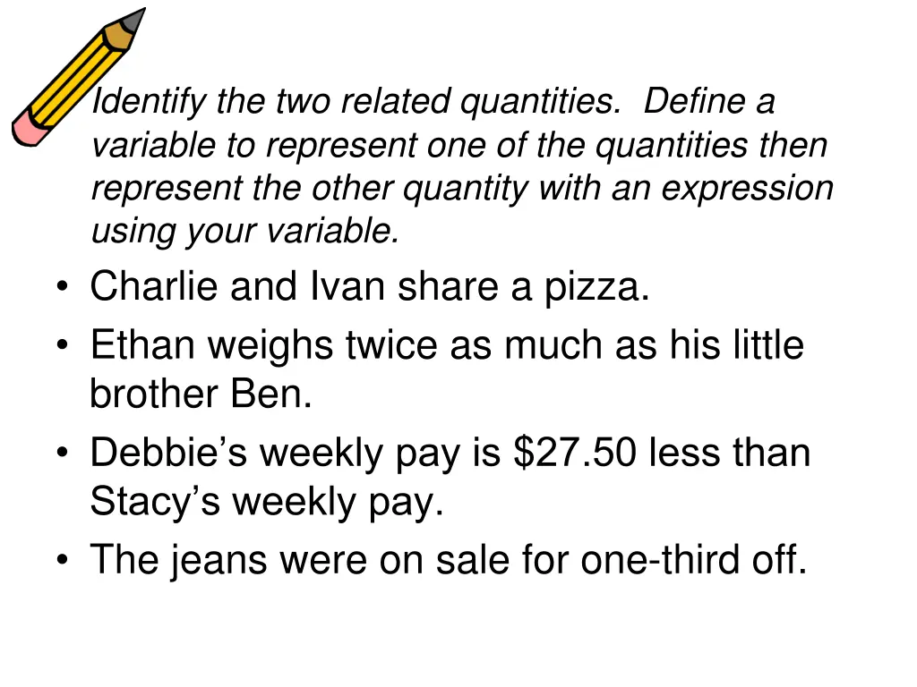 identify the two related quantities define 3