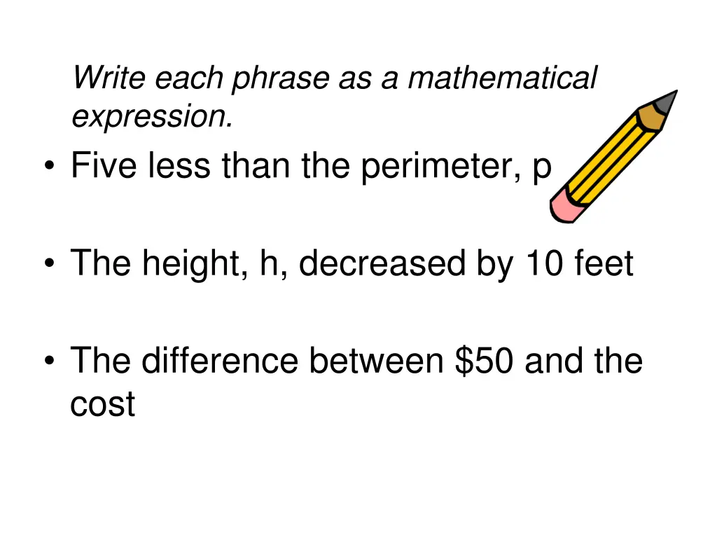 write each phrase as a mathematical expression 2