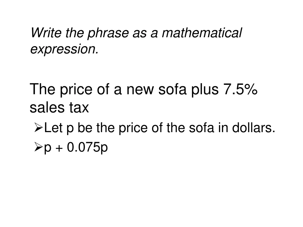 write the phrase as a mathematical expression 3