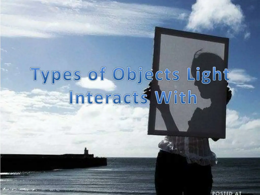 types of objects light interacts with