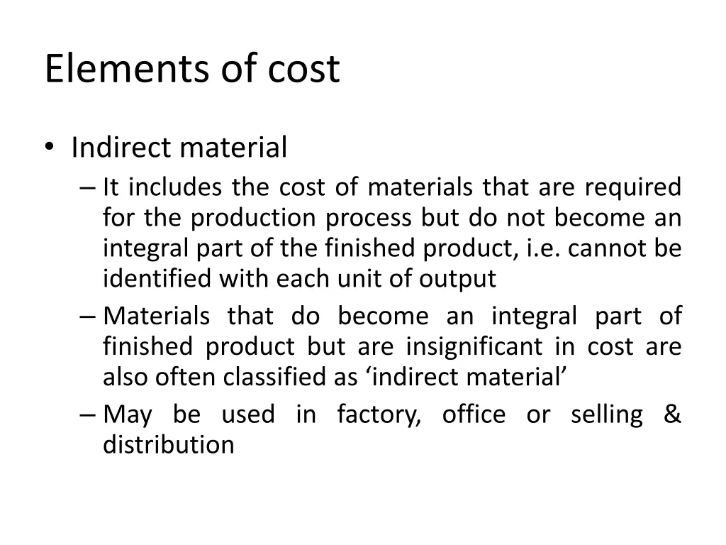 elements of cost 2