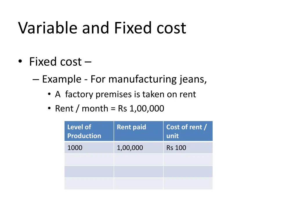 variable and fixed cost 10