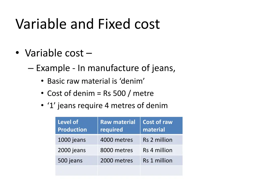 variable and fixed cost 4