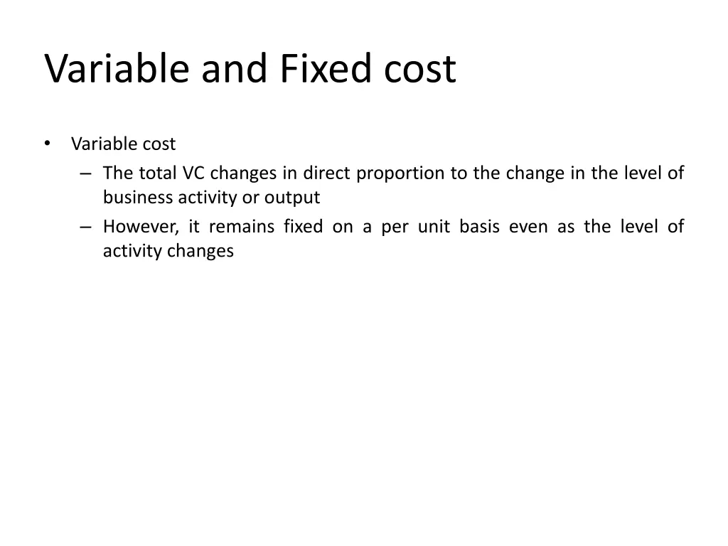 variable and fixed cost 6