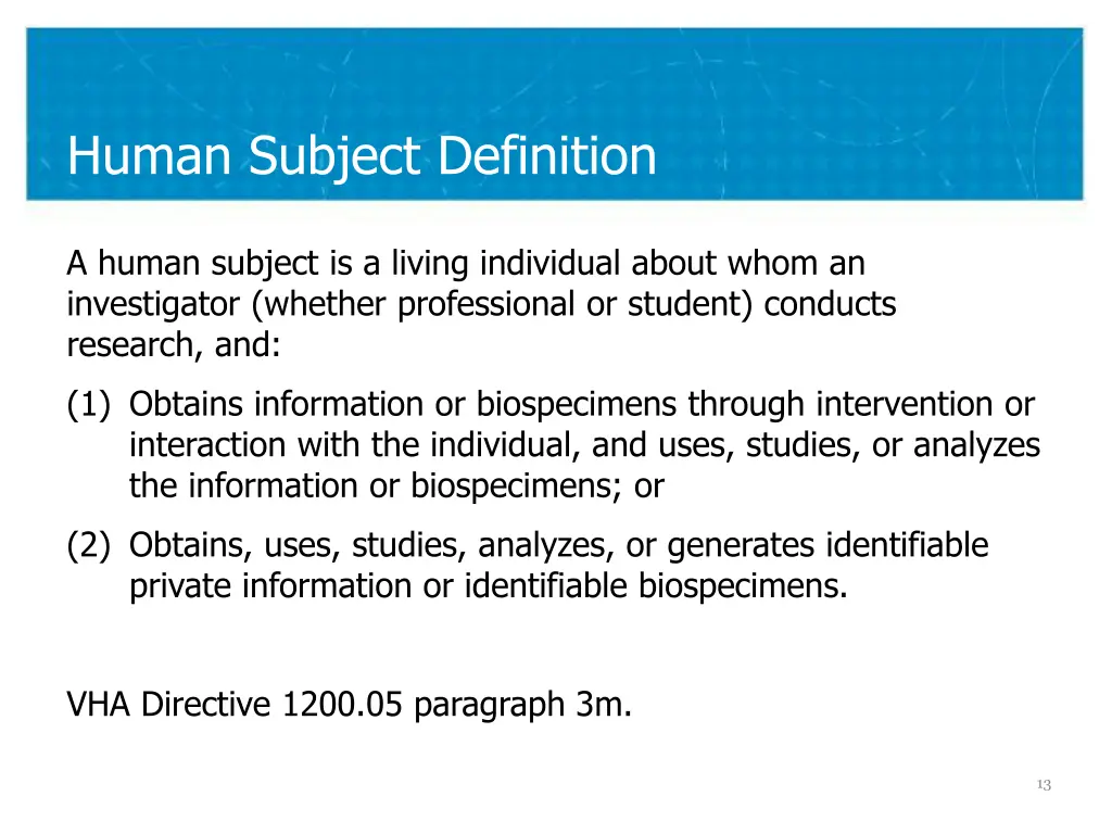 human subject definition