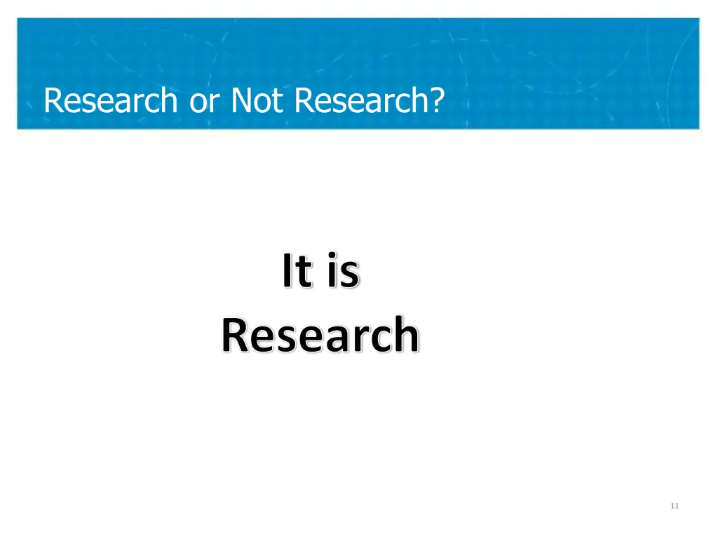 research or not research