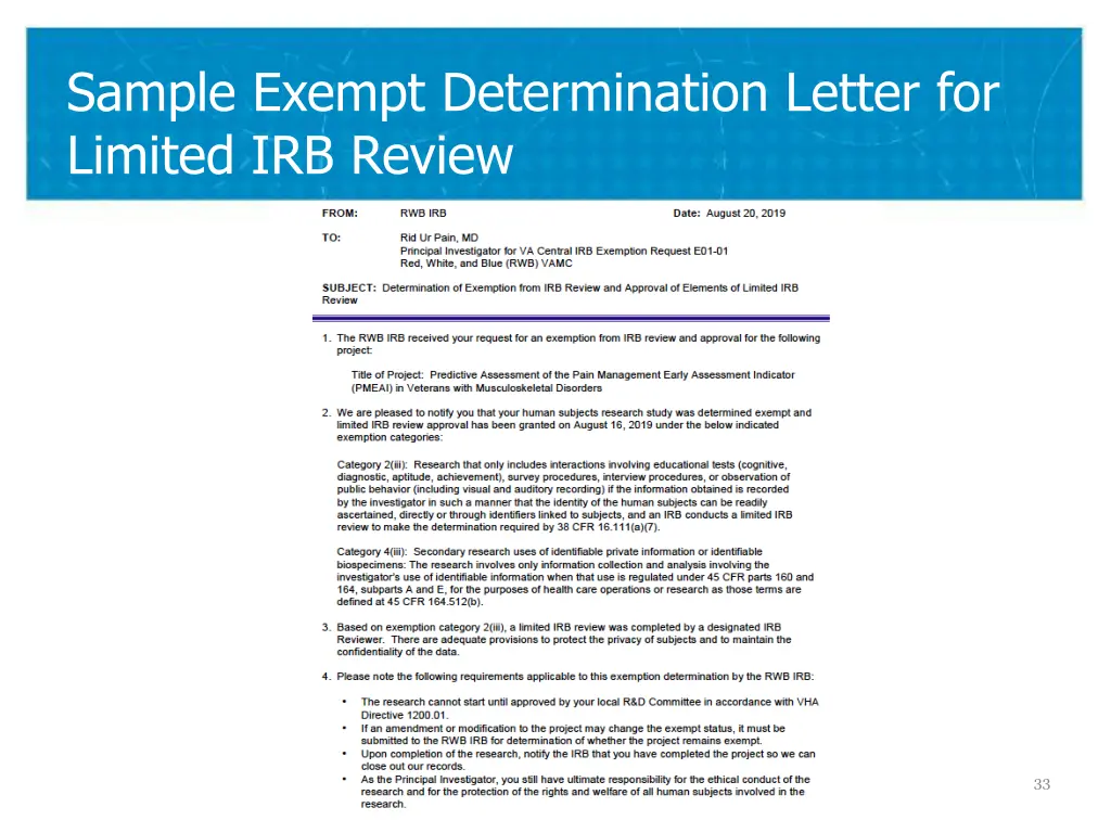 sample exempt determination letter for limited