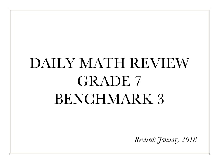 daily math review grade 7 benchmark 3