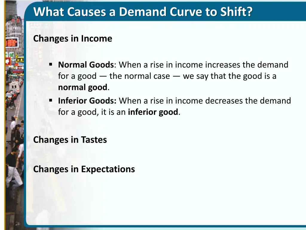 what causes a demand curve to shift 1