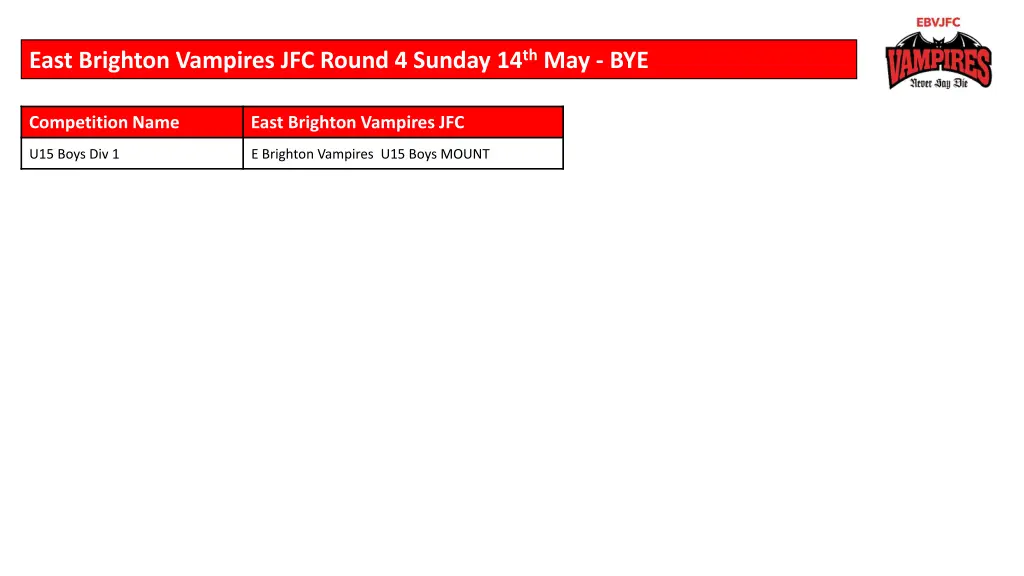 east brighton vampires jfc round 4 sunday 4