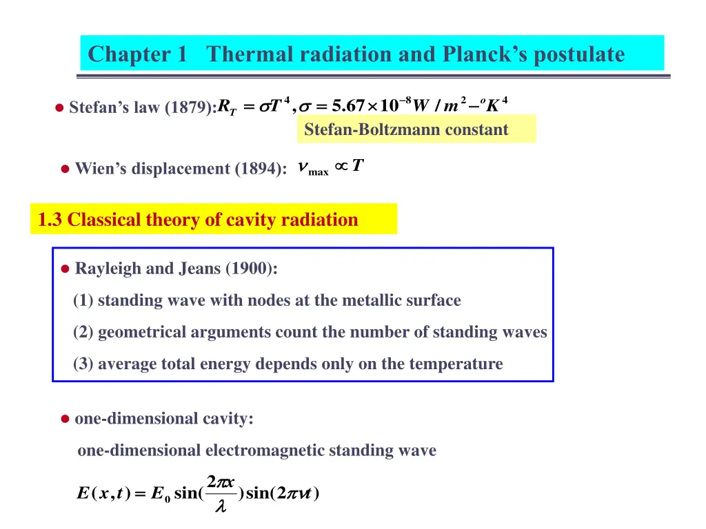 chapter 1 thermal radiation and planck s postulate 2