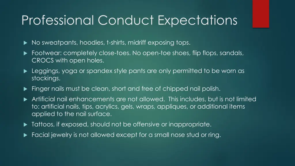 professional conduct expectations 1