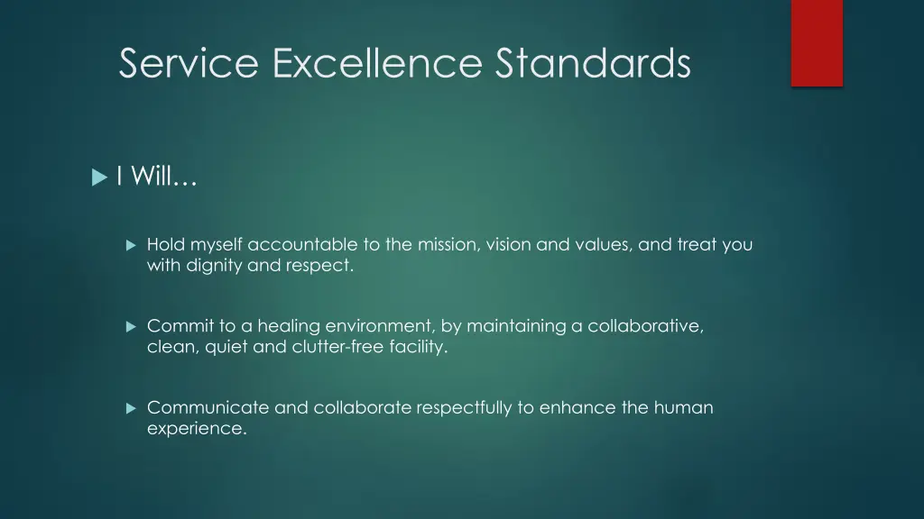 service excellence standards