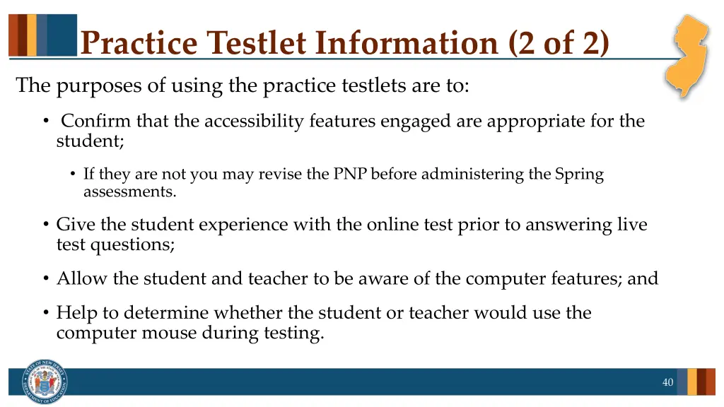 practice testlet information 2 of 2