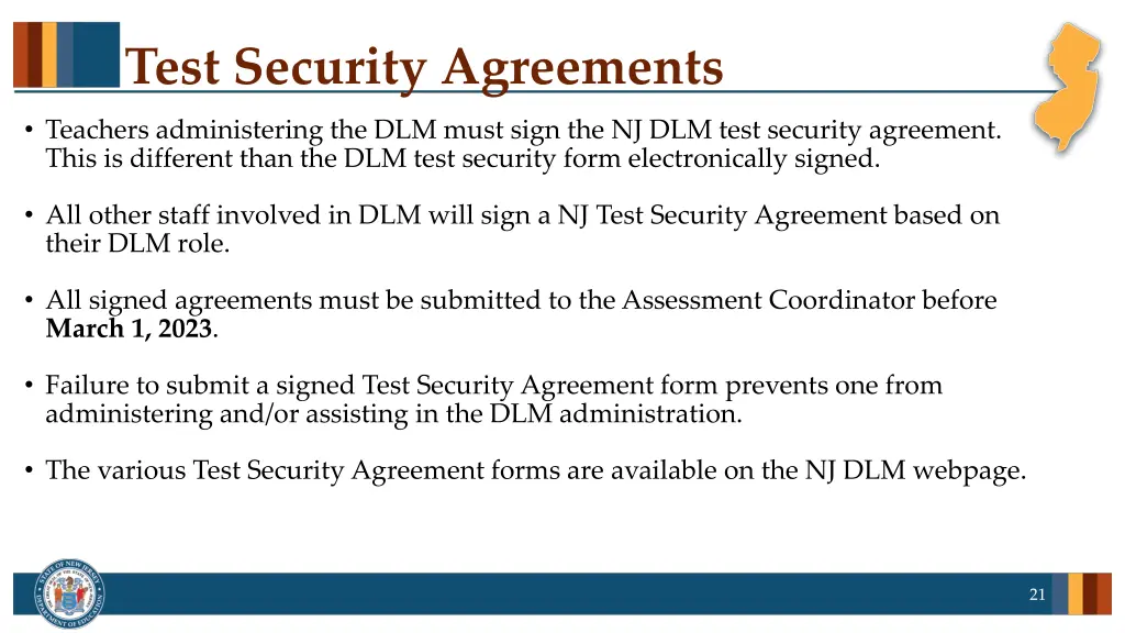 test security agreements