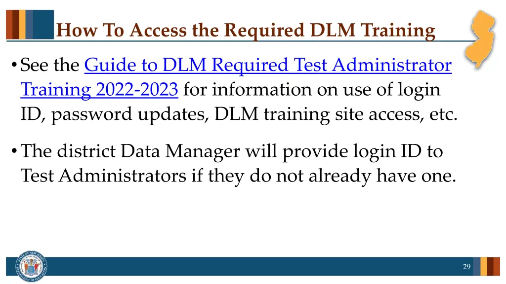 how to access the required dlm training