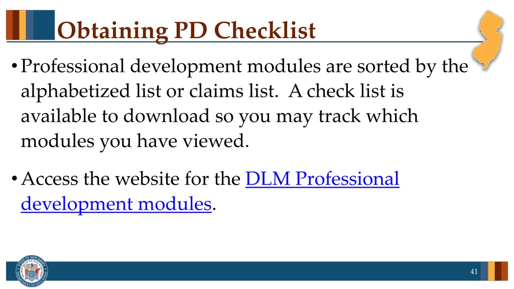 obtaining pd checklist