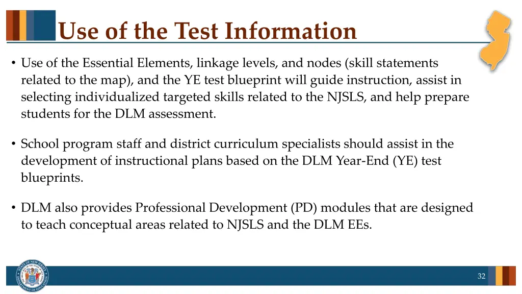 use of the test information