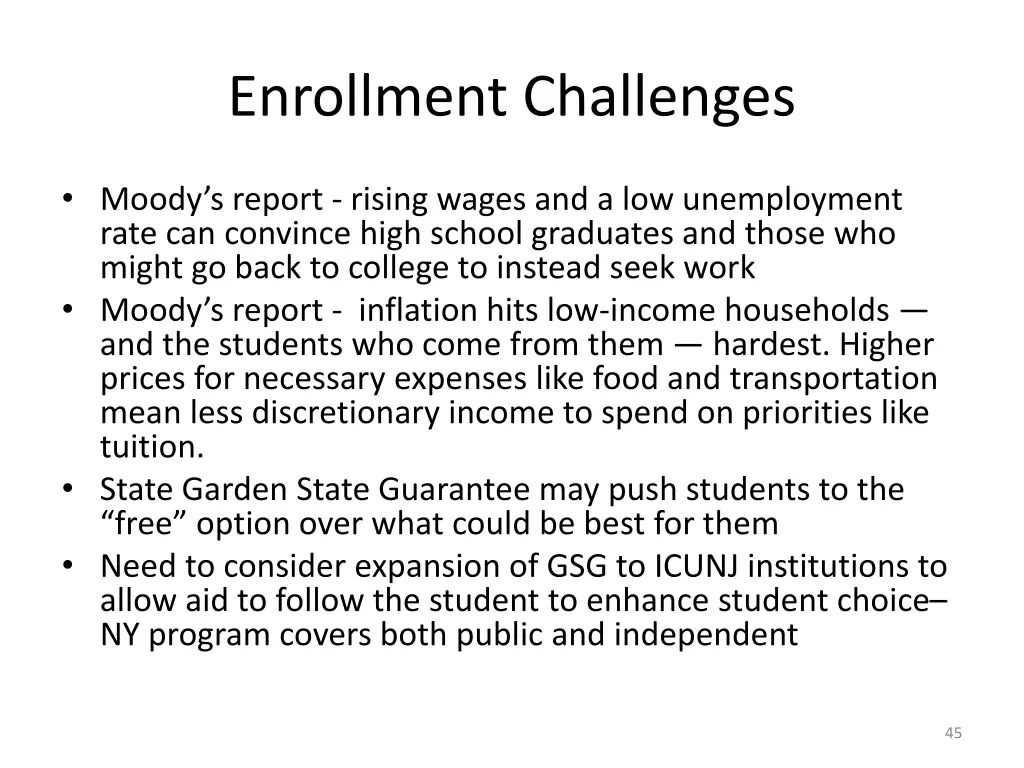 enrollment challenges 1