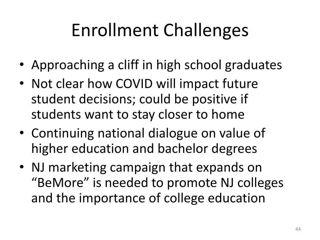 enrollment challenges