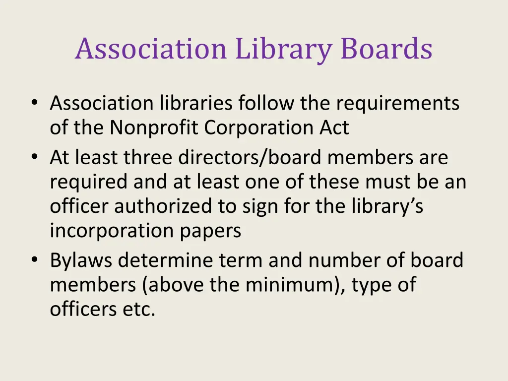 association library boards