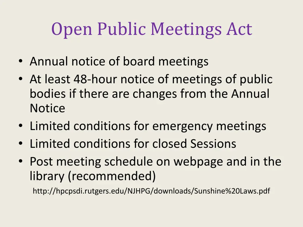 open public meetings act