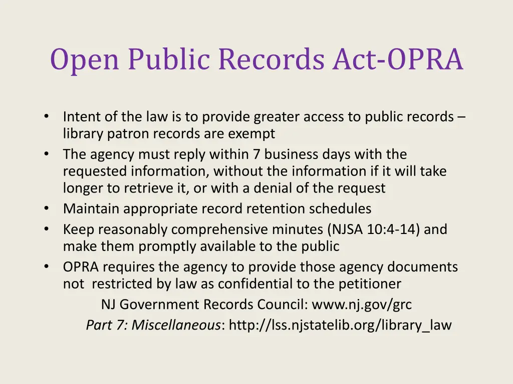 open public records act opra