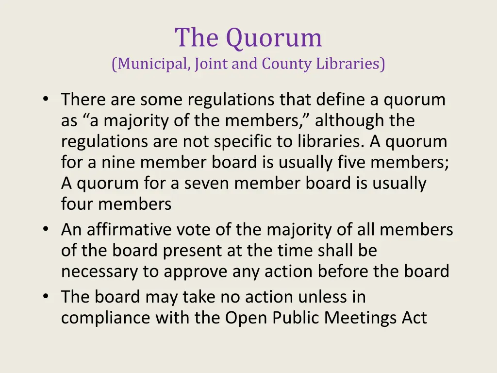 the quorum municipal joint and county libraries