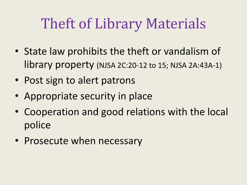 theft of library materials