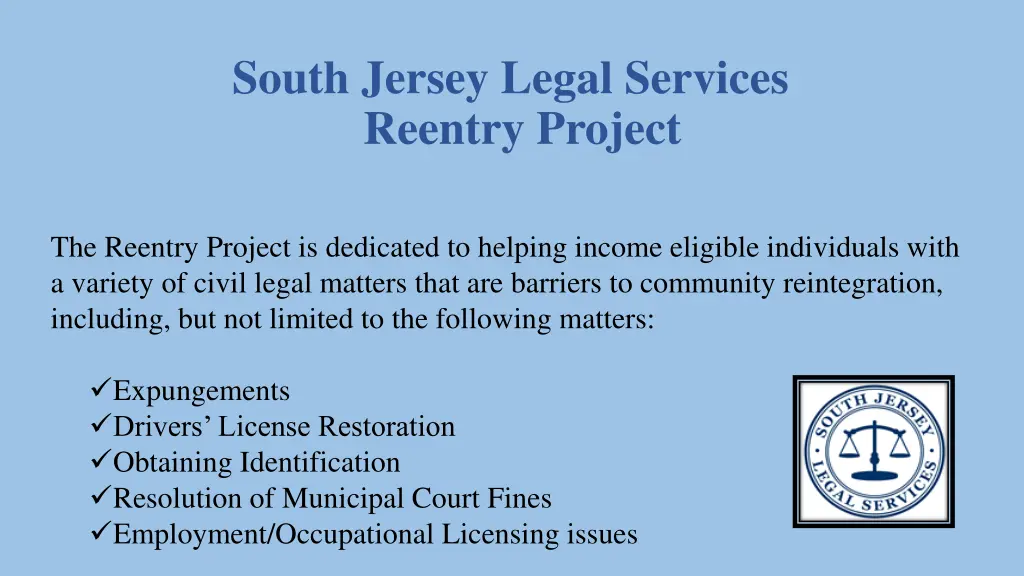 south jersey legal services reentry project