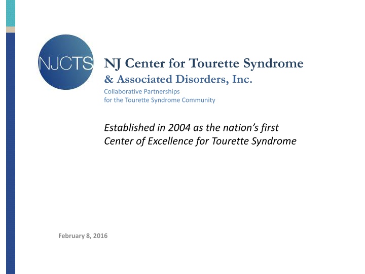 nj center for tourette syndrome associated