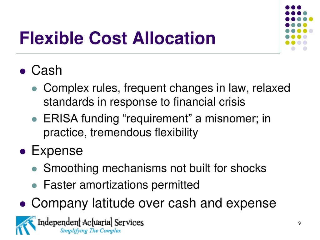 flexible cost allocation