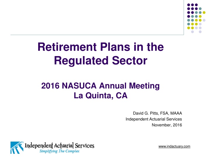 retirement plans in the regulated sector