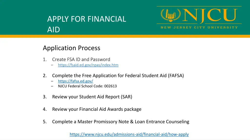 apply for financial aid