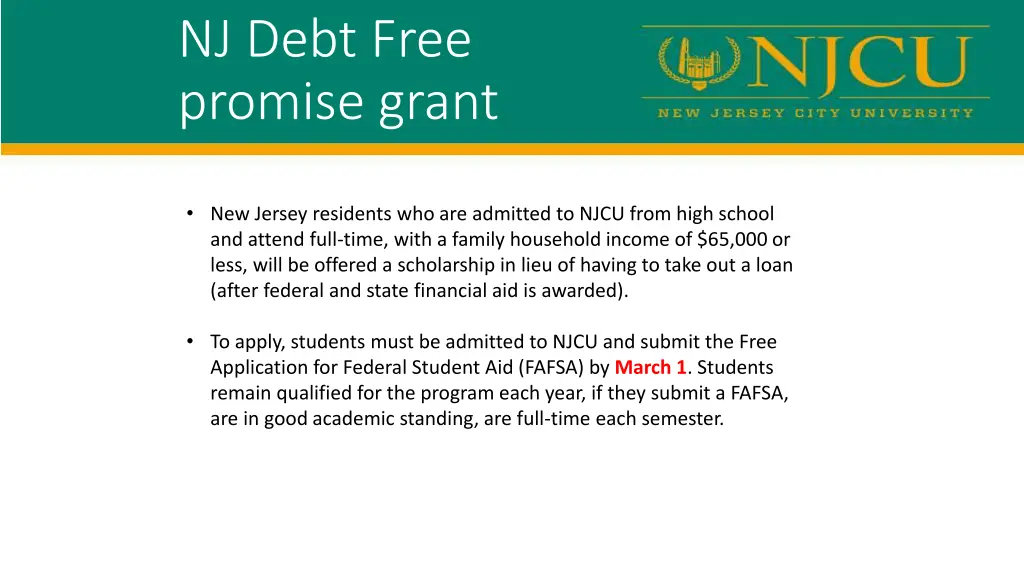 nj debt free promise grant