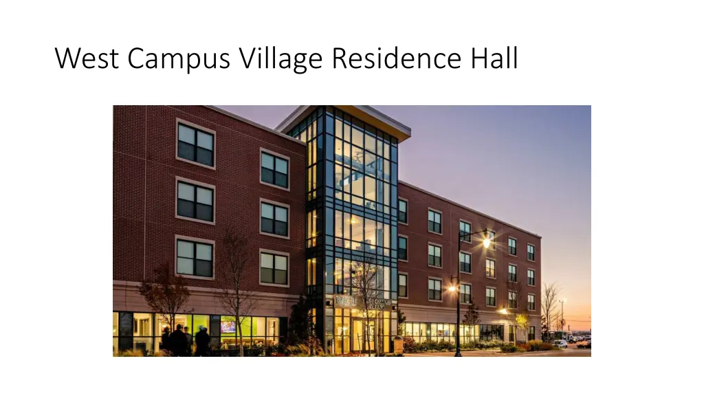 west campus village residence hall