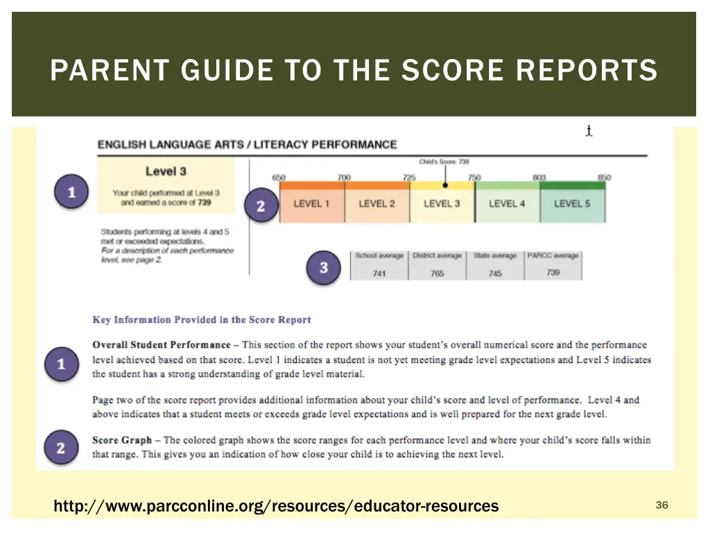 parent guide to the score reports