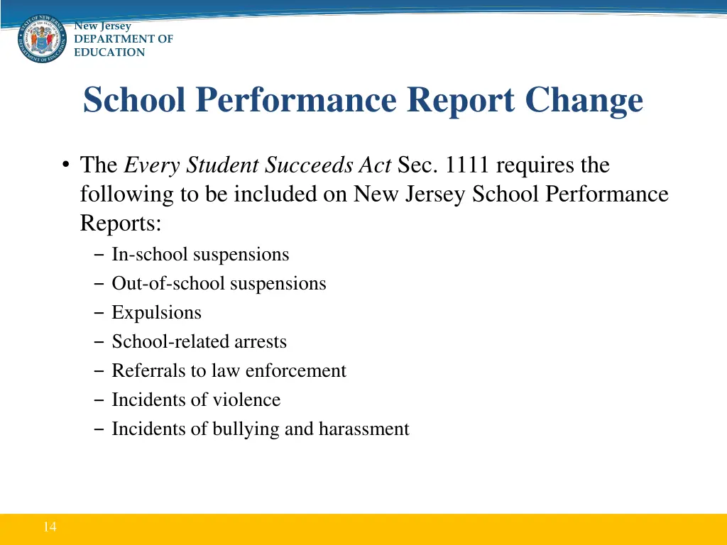 new jersey department of education school