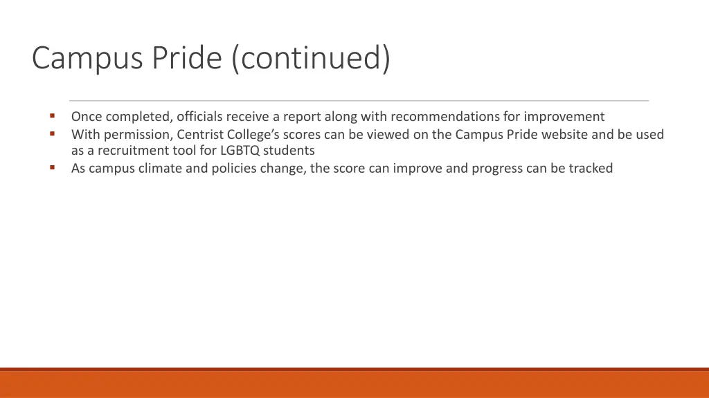 campus pride continued