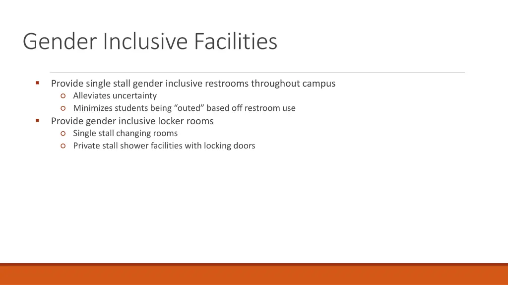 gender inclusive facilities