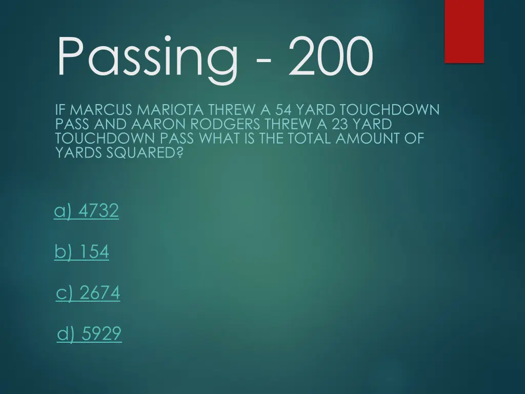 passing 200