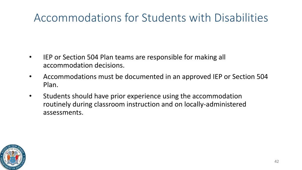 accommodations for students with disabilities