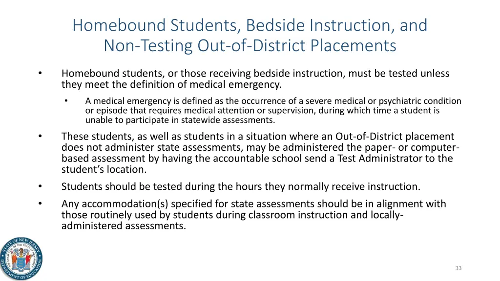 homebound students bedside instruction