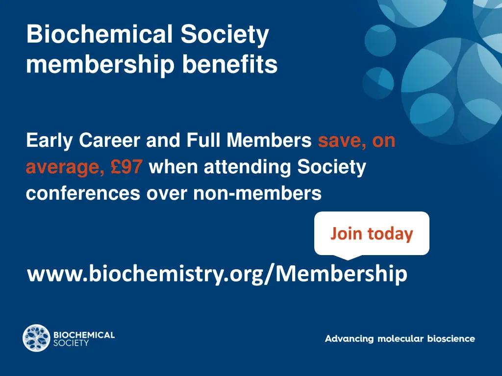 biochemical society membership benefits