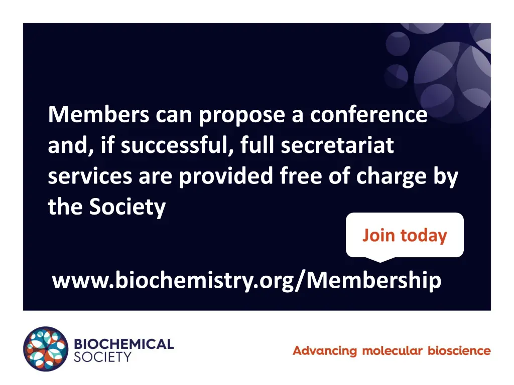 members can propose a conference