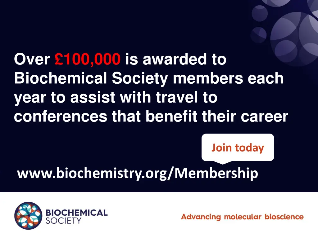 over 100 000 is awarded to biochemical society