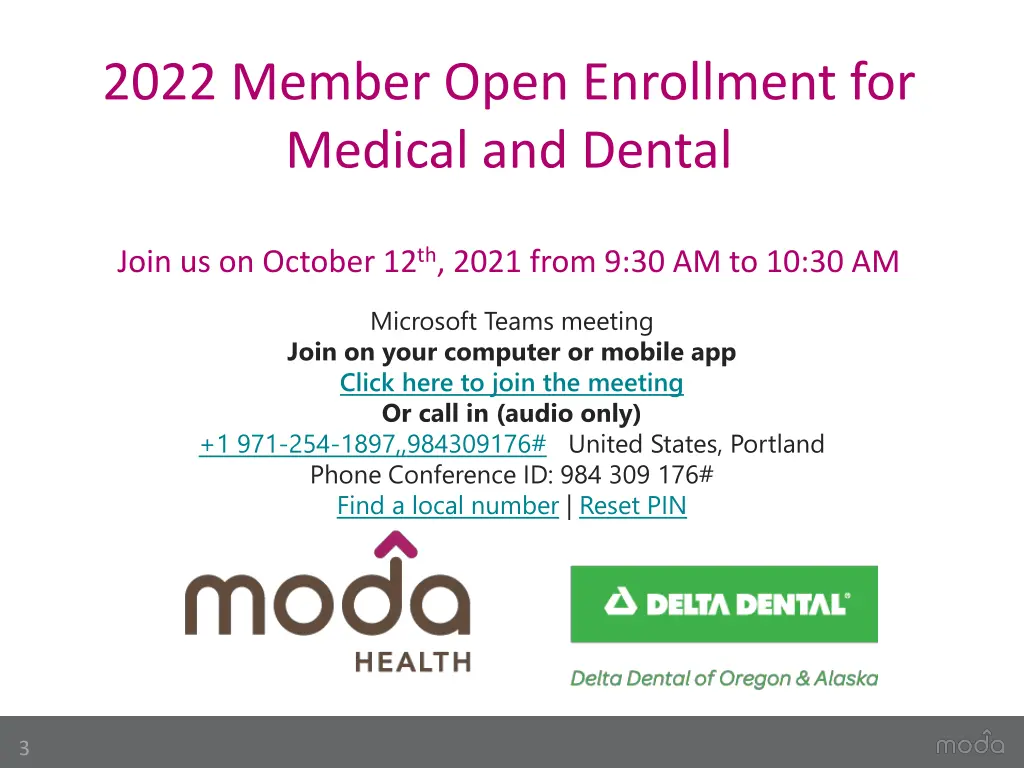 2022 member open enrollment for medical and dental 2