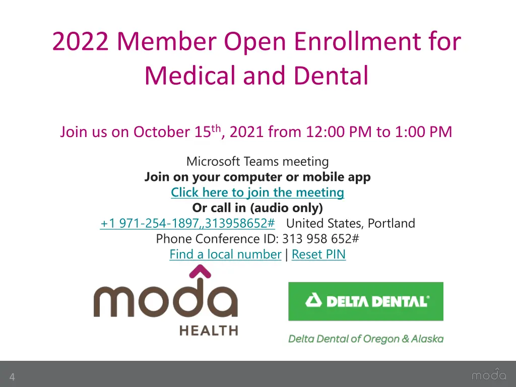 2022 member open enrollment for medical and dental 3