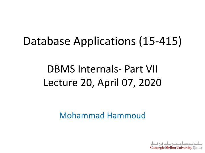 database applications 15 415