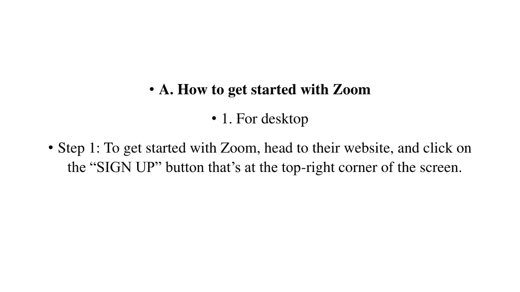 a how to get started with zoom